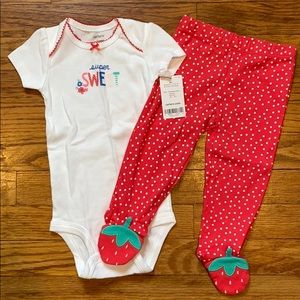 NWT Carter’s Strawberry outfit